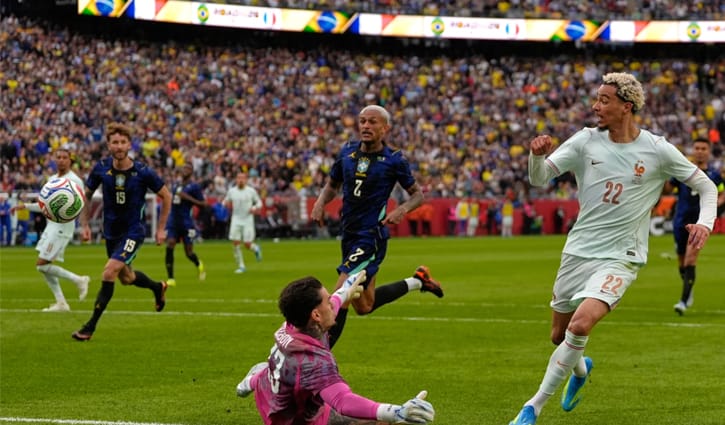 এমবাপ্পের জাদুতে ব্রাজিলকে হারাল ফ্রান্স
