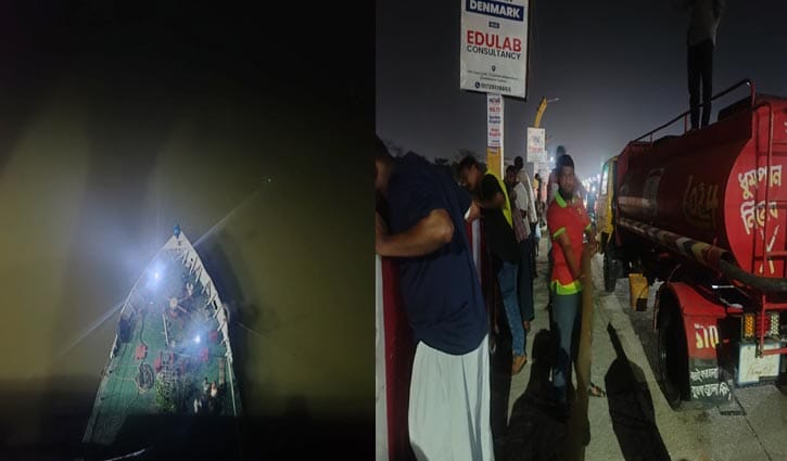 সুরমা নদীতে নাব্য সংকট, আটকা পড়েছে ডিজেলবাহী জাহাজ