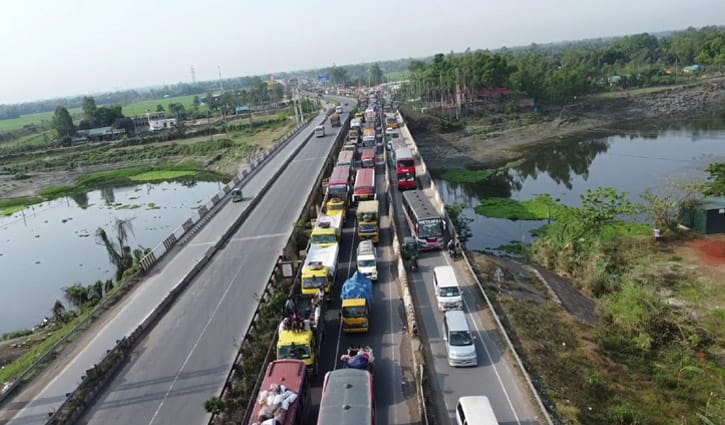 উত্তরাঞ্চলগামী মানুষের ঈদযাত্রায় চরম ভোগান্তি