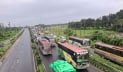 ঢাকা-টাঙ্গাইল-যমুনা সেতু মহাসড়‌কে ২৭ কি‌লো‌মিটার যানজট, বৃষ্টিতে ভোগান্তি