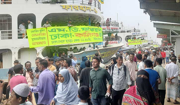 সদরঘাটে দক্ষিণাঞ্চলের যাত্রীদের চাপ বাড়ছে